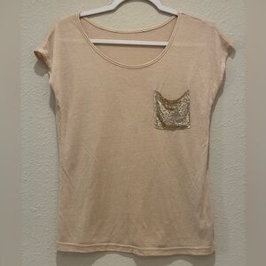Forever21 Pocket detail Beige/Cream Top